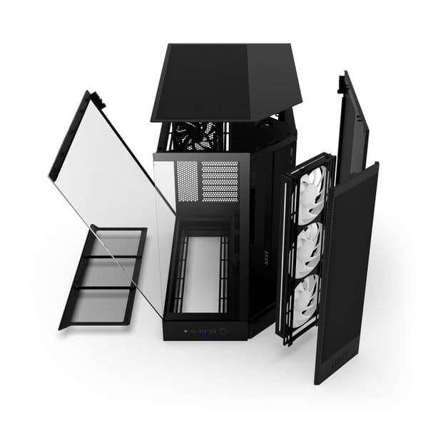 NZXT H9 Air Flow (2025) Large Dual-Chamber Black RGB Mid Tower Case
