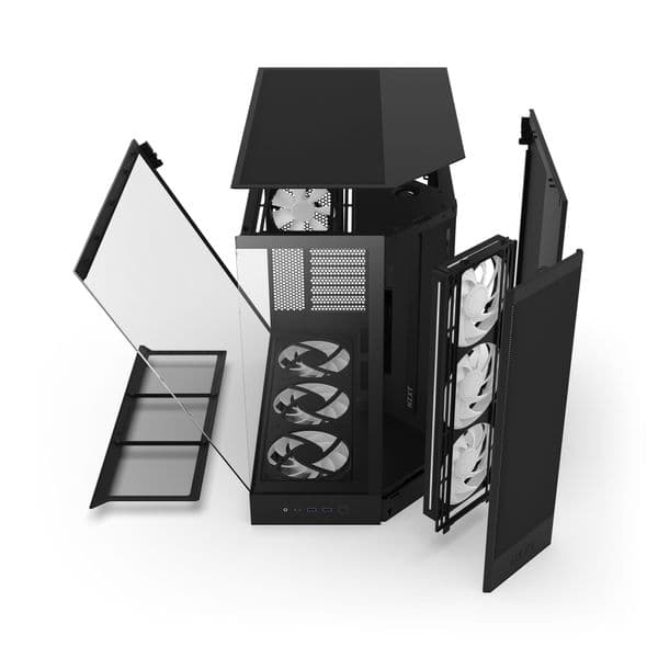 NZXT H9 Air Flow (2025) Large Dual-Chamber Black RGB+ Mid Tower Case