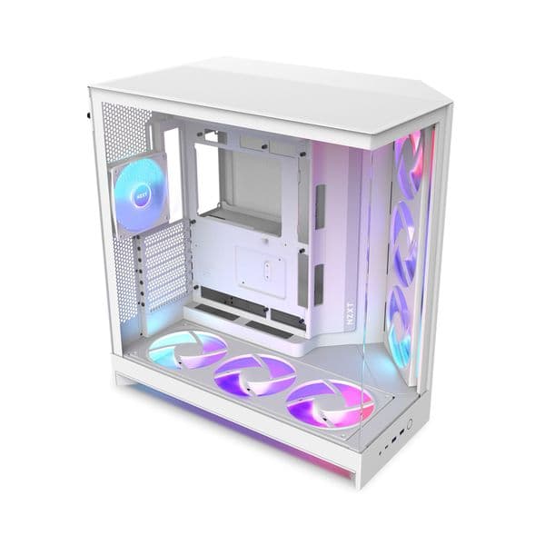 NZXT H9 Air Flow (2025) Large Dual-Chamber White RGB+ Mid Tower Case