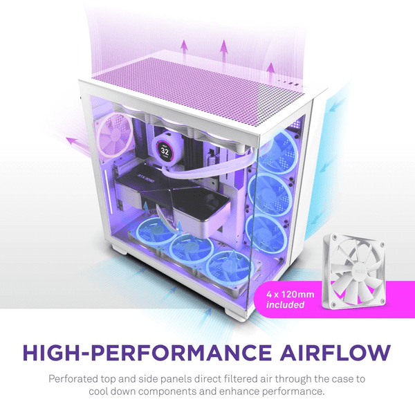 NZXT H9 Elite Dual-Chamber Mid Tower Case White