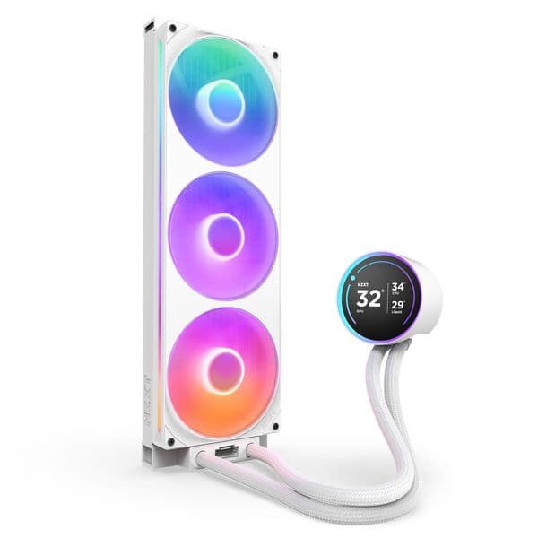 NZXT Kraken 420 Elite V2 White with RGB fans CPU Liquid Cooler