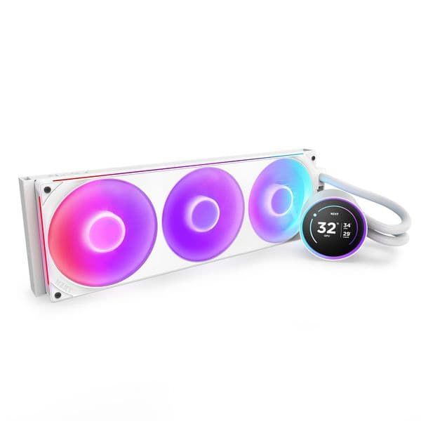 NZXT Kraken 420 Elite V2 White with RGB fans CPU Liquid Cooler