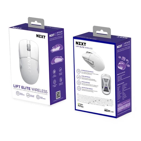 NZXT Lift Elite Wireless Gaming Mouse White