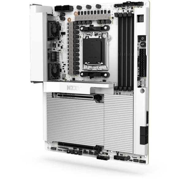 NZXT N9 X870E Motherboard - AMD X870E Chipset with Wi-Fi and White Cover