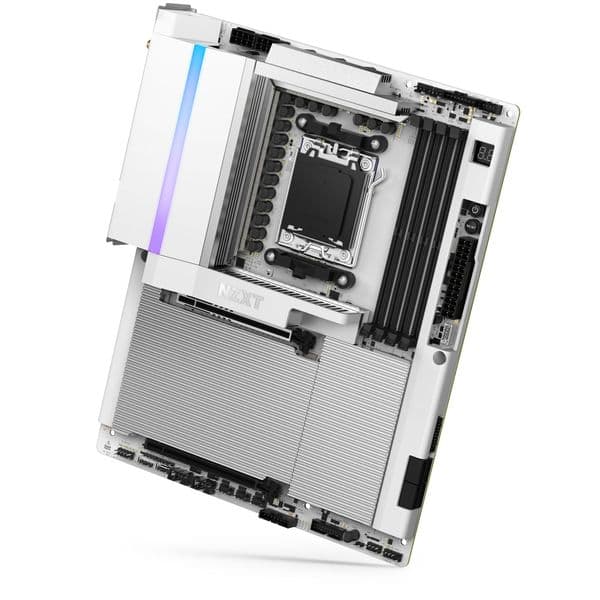 NZXT N9 X870E Motherboard - AMD X870E Chipset with Wi-Fi and White Cover