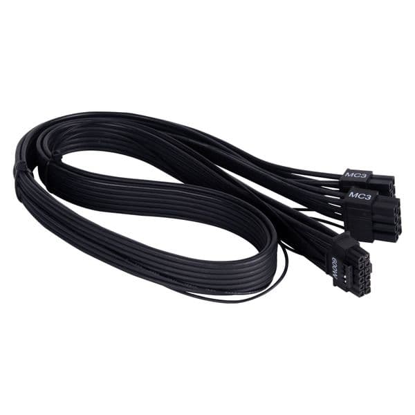 Silverstone 2 x EPS 8Pin (PSU) to 12+4Pin (GPU) 12VHPWR PCIe Gen5 Cable