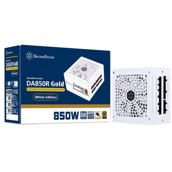 Silverstone 850w DA850R-GMA-WWW Modular 80Plus Gold PSU White