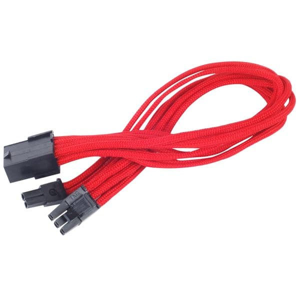 Silverstone 8Pin to PCI-E 6+2Pin Red Sleeved Cable 25cm