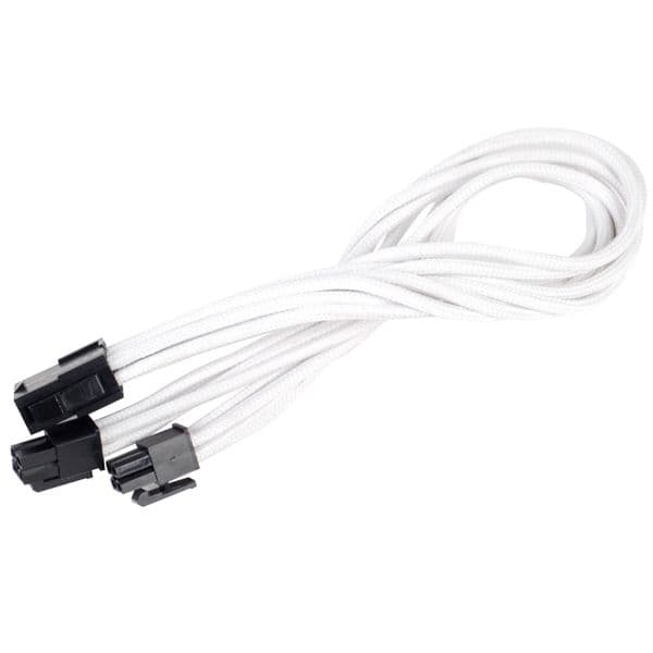 Silverstone EPS 8Pin-EPS/ATX 4+4Pin White Sleeved Cable 30cm