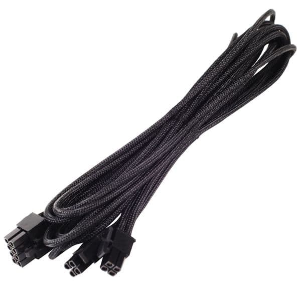 Silverstone EPS/ATX 8Pin (4+4) Black Sleeved Cable 55cm