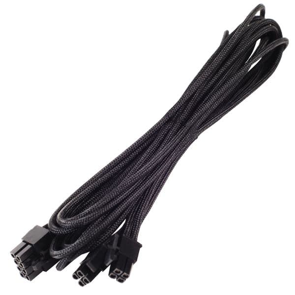 Silverstone EPS/ATX 8Pin (4+4) Black Sleeved Cable 75cm