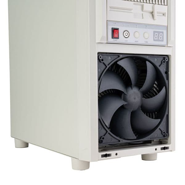 Silverstone FLP03 Retro-inspired Micro ATX tower with support for efficient cooling, diverse storage