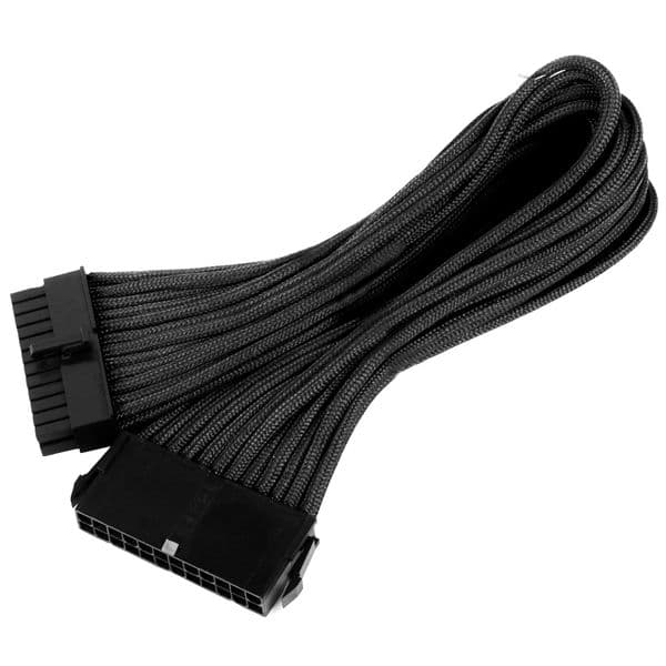 Silverstone Motherboard 24Pin Ext Black Sleeved Cable 30cm
