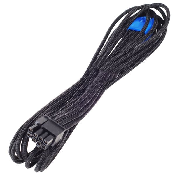 Silverstone PCI-E 8Pin (6+2) Black Sleeved Cable 55cm