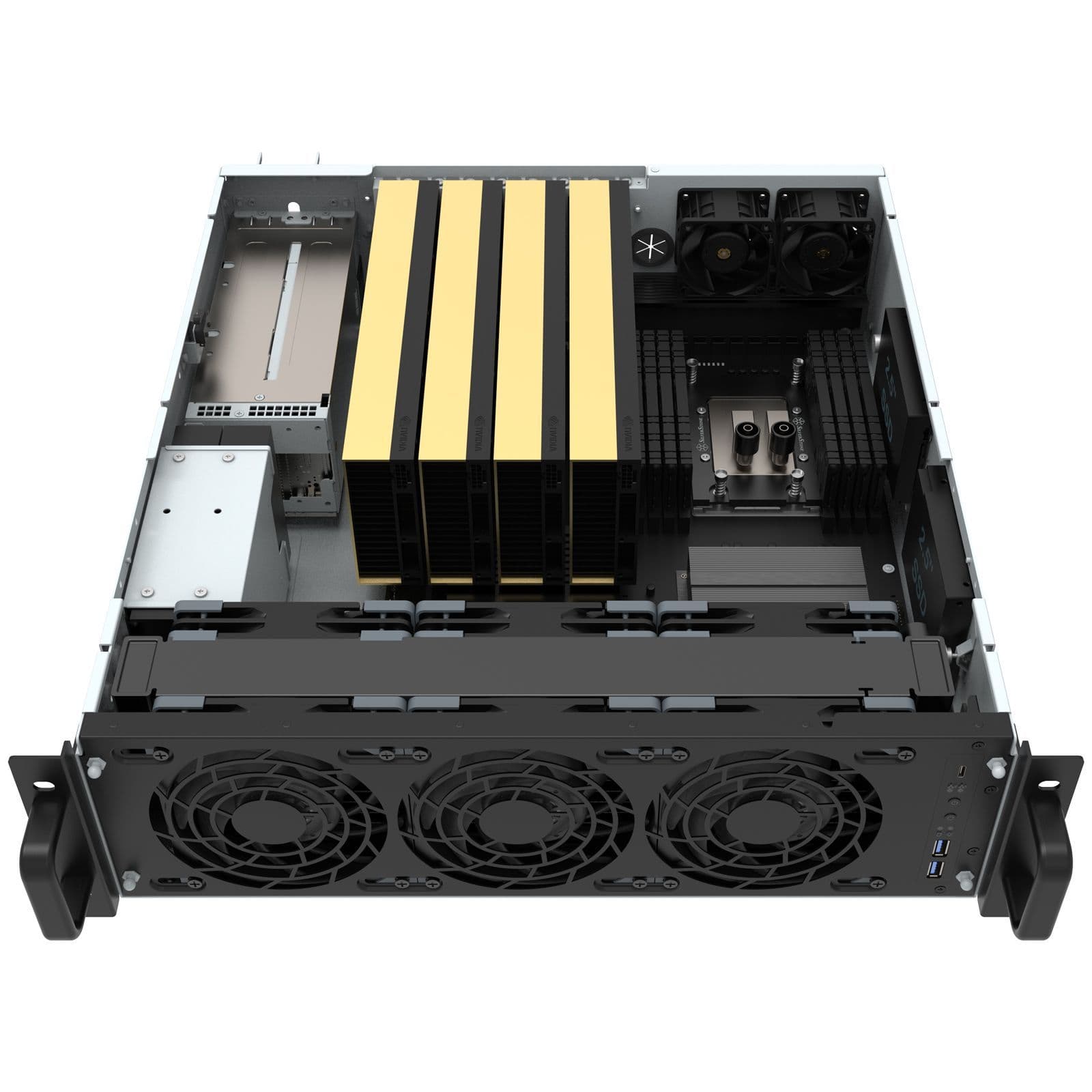 Silverstone RM31 - 3U Rackmount Server Chassis with Dual Power Supplies ...