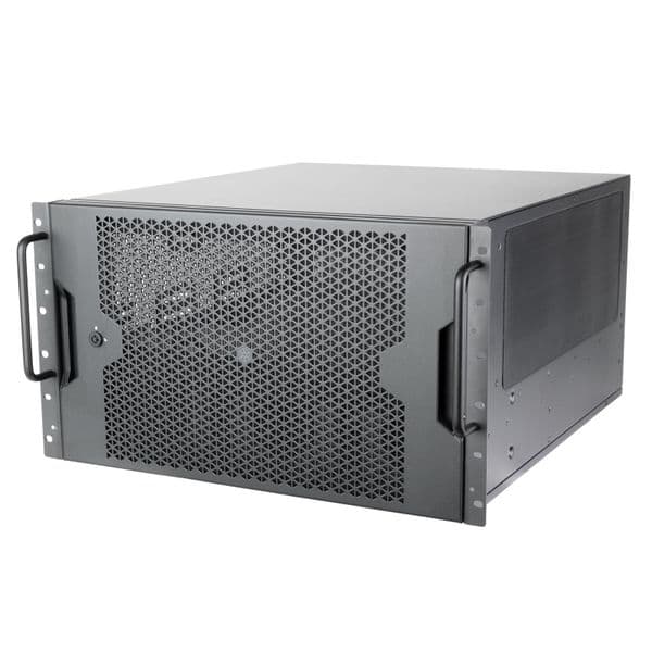 Silverstone RM600 6U rackmount server chassis with Dual PSU compat and Triple 360mm Radiator Support