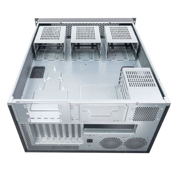 Silverstone RM600 6U rackmount server chassis with Dual PSU compat and Triple 360mm Radiator Support