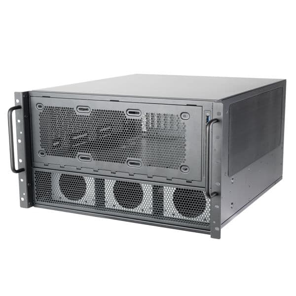 Silverstone RM600 6U rackmount server chassis with Dual PSU compat and Triple 360mm Radiator Support