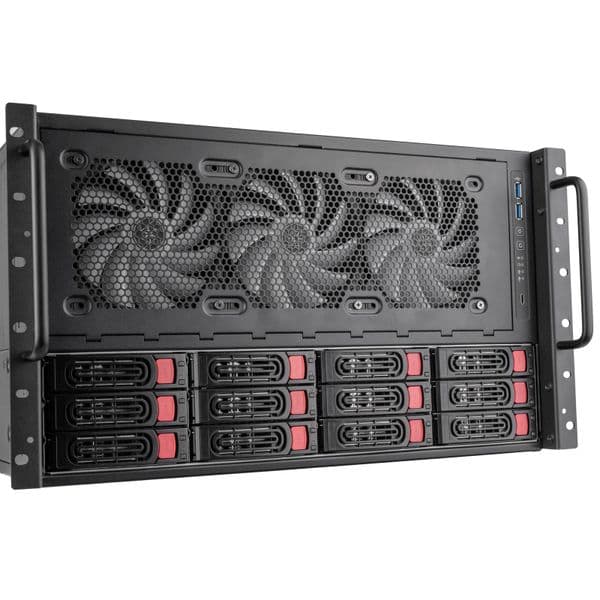 Silverstone RM61-312 5U 12-Bay rackmount server with Dual PSU compat & Triple 360mm radiator support