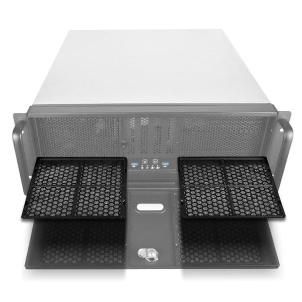 Silverstone SST-RM400 4U Rackmount Server, Supp up to SSI-CEB M/B and ATX (PS2)/Mini red PSU