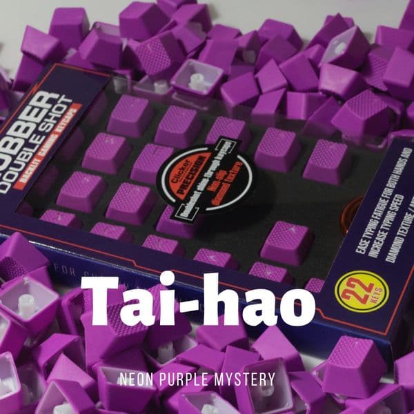 Tai-Hao TPR Rubber Backlit Double Shot 22 Keys Neon Purple