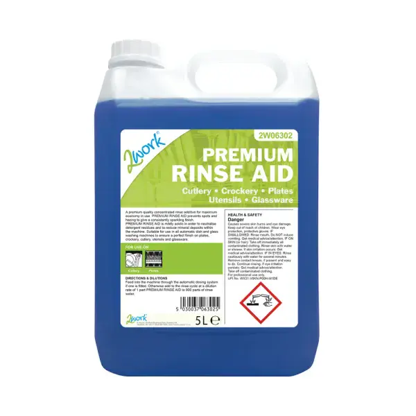 2Work Premium Rinse Aid 5 Litre 2W06302