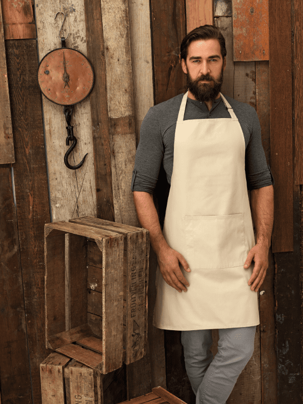 COLOURS BIB APRON WITH POCKET