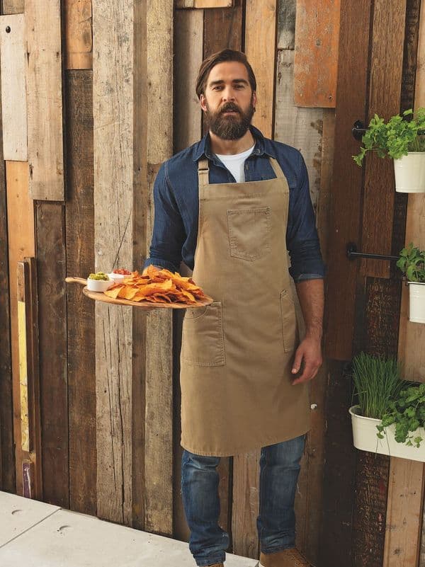 COTTON 'CHINO' BIB APRON