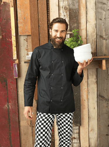 LONG SLEEVE PRESS STUD CHEF'S JACKET