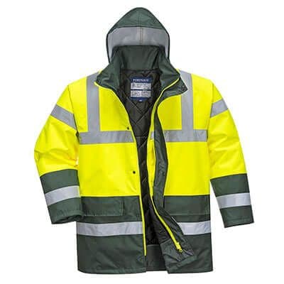 S466 Hi-Vis Long Contrast Traffic Jacket
