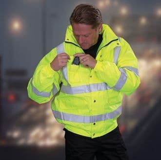 Yoko HVP211 Hi Visibility Bomber Jacket