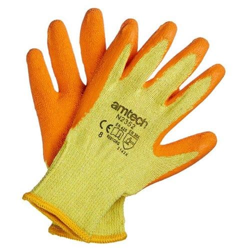 Latex Palm Coated Gloves Medium (Size: 8)