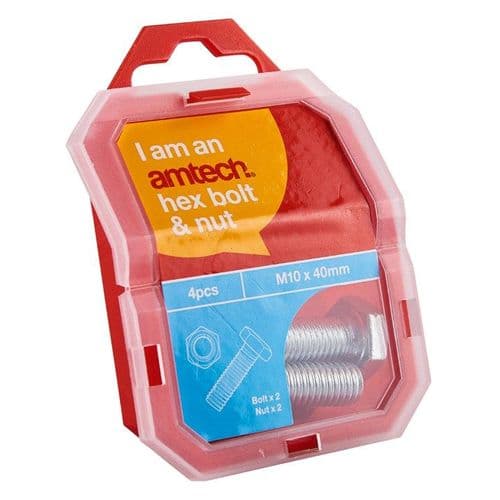 M10 X 40mm Hex Bolt(2pc) With M10 Nut (2pc)