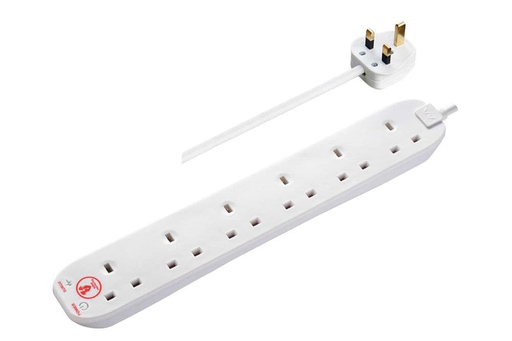 Masterplug SRG6210N-MP Six Socket Surge Protected Extension Lead 2 ...
