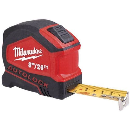 Milwaukee Tape Measure Autolock 8m-26ft