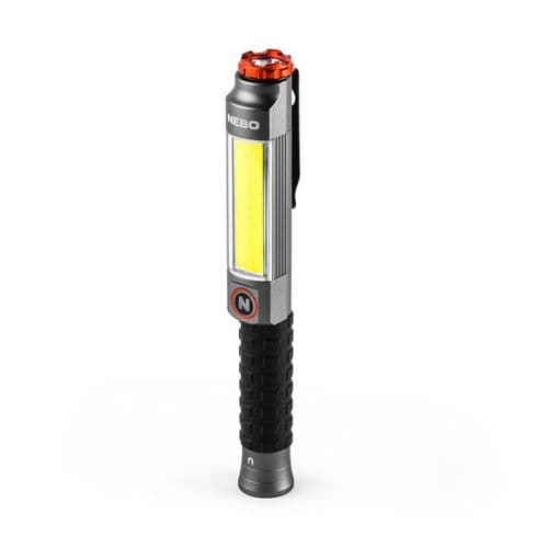 NEBO Big Larry 3 Work Light 600 Lumen Flashlight with COB Work Light Pocket C...