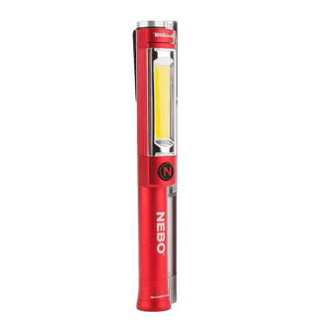 NEBO Big Larry2 COB 500 lumen flashlight work light with hazard light mode-Red