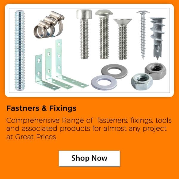 Comprehensive Range of fasteners, fixings, tools and associated products for almost any project at Great Prices