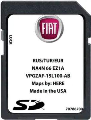Fiat 124 Spider Connect Sat NAV Map SD Card Europe 2026