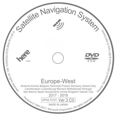 HONDA V3.C0 NAVIGATION  MAP DVD SAT NAV UPDATE DISC 2018