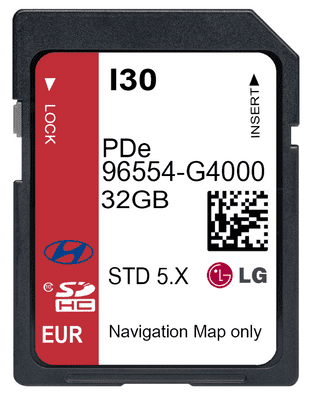 HYUNDAI GEN5 LG SAT NAV MAP SD CARD EUROPE 2025