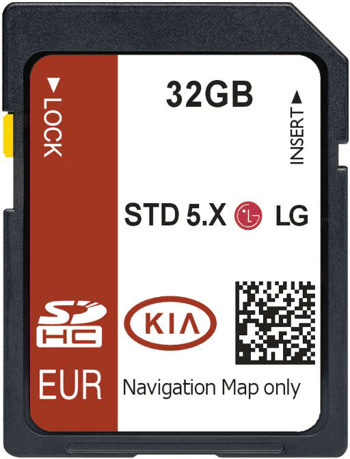 KIA GEN5 STD 5.X LG 2026 SAT NAV MAP SD CARD UK & EUROPE
