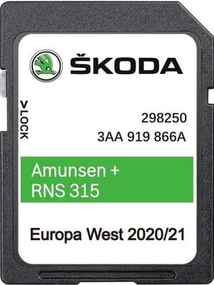 SKODA AMUNDSEN+ 2021 SD CARD SAT NAV MAP UPDATE V12