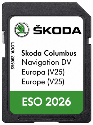 Skoda Columbus 2026 Sat Nav SD Card Map Update Europe