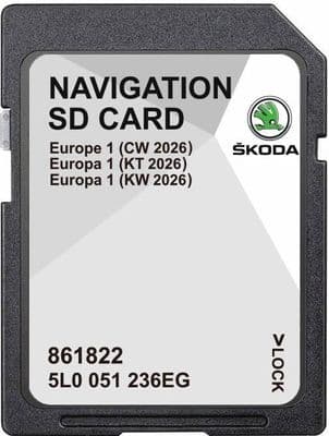 Skoda Discover Media AS Mib2 2027 Sat Nav Map Update SD Card