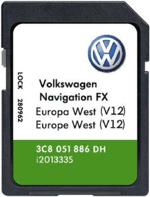 VW FX Rns310 Navigation Sat NAV Map Update SD Card 2020 V12