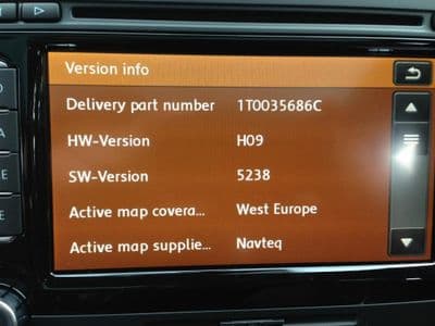 VW SKODA RNS510 FIRMWARE UPDATE VERSION 5238