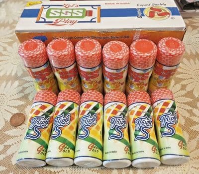 12 X 70g Triple SSS Improved Quality Carrom Board Powder Bottle Extra Smooth