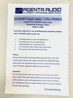 AUX input cable kit for classic Blaupunkt and Becker radios