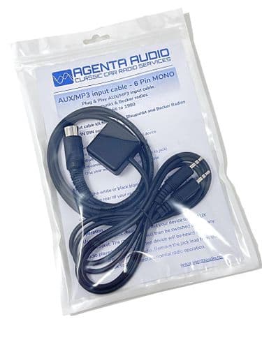 AUX input cable kit for Blaupunkt and Becker classic car radios
